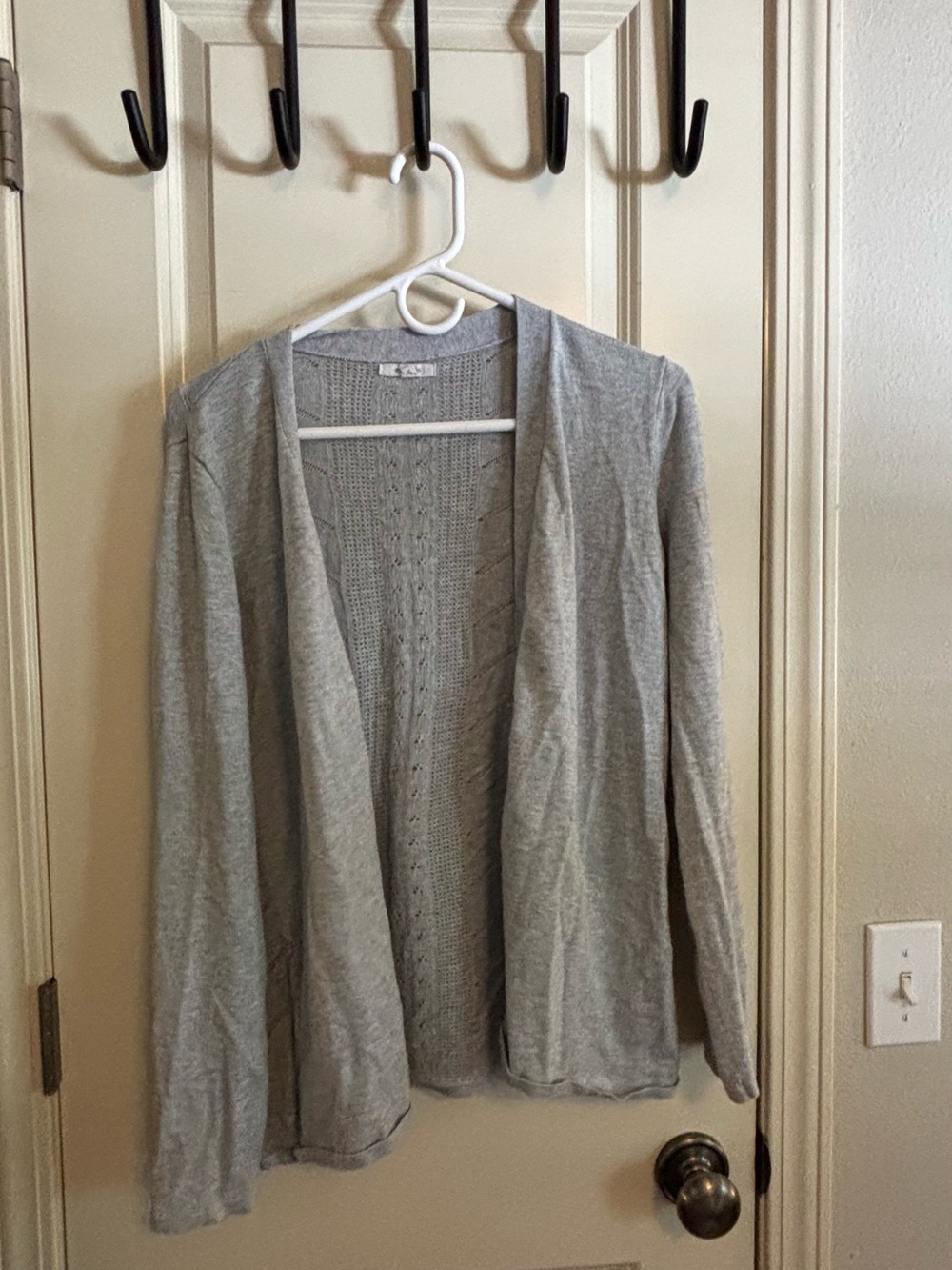 Maurices Light Gray Open-Front Women's Cardigan
